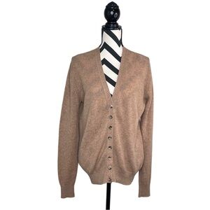 KHAITE Amelia Camel 100% Cashmere Sz S Cardigan